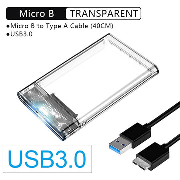 UTHAI G06 USB3.0/2.0 HDD Enclosure 2.5inch Serial Port SATA SSD Hard Drive Case Support 6TB transparent Mobile External HDD Case